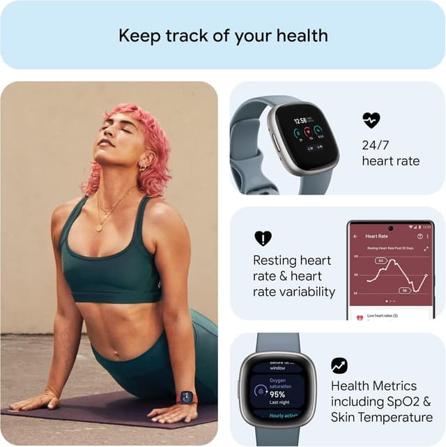 Thumbnail 3 de Fitbit Versa 4 fitness smartwatch GPS