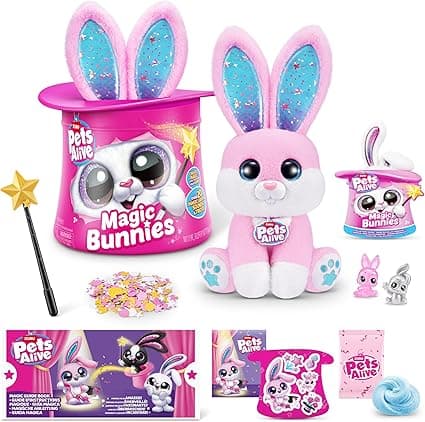 Detalle de Pets Alive Magic Bunnies ZURU 🌸 Peluche interactivo sorpresa Pink