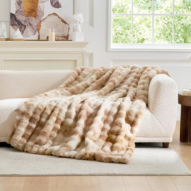 Thumbnail 6 de Cozy Bliss Bubble Faux Fur Throw 50x60