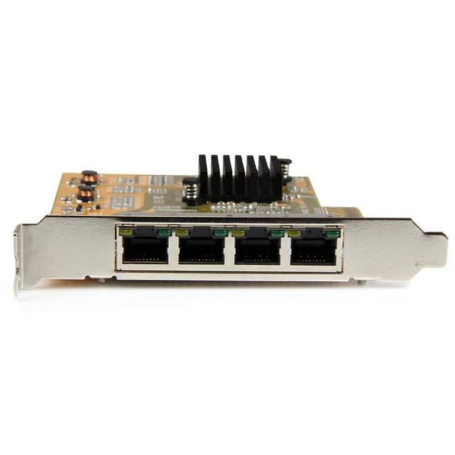 Detalle de Startech Tarjeta de Red PCI Express 4 puertos RJ45 📡