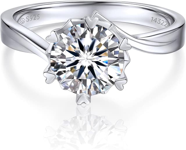 Imagen de MomentWish 1/2 Ct Moissanite Solitaire Ring 💍 en OfertitasTOP