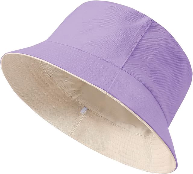 Detalle de Xnova Fischerhut Damen reversibel – faltbarer Bucket Hat aus Baumwolle mit breiter Krempe und UV-Schutz