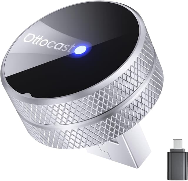 Detalle de OTTOCAST Mini Tube CarPlay wireless 2026