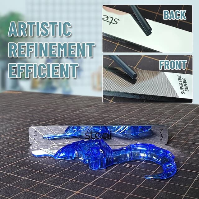 Detalle de stedi Hobby Model Polierwerkzeuge-Set (3-teilig) für Glaspolierfeilen mit #320–400, #400–600 und #10000 Grit