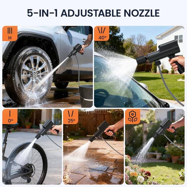 Thumbnail 5 de Cordless Pressure Washer 12000mAh, 5-in-1 Nozzle