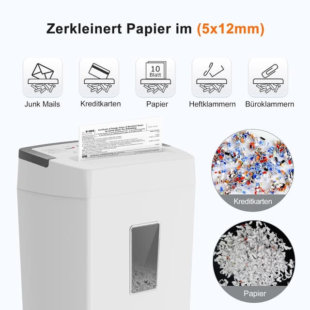 Detalle 2 de Bonsaii C275-B Aktenvernichter P4, 10 Blatt 📄