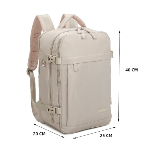 Detalle de RAYKONG Mochila Cabina Ryanair 40x20x25 cm (20 L) impermeable para portátil de 14” en color khaki