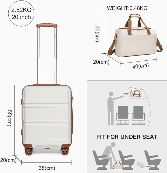 Imagen de KONO 55cm Handgepäck-Koffer Trolley Set 55 cm en OfertitasTOP