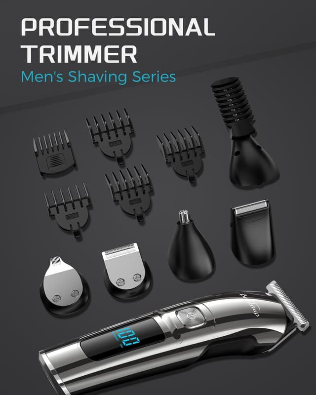 Detalle 2 de Brightup Beard Trimmer for Men Electric Razor & Shaver Kit (Cordless, IPX7 Waterproof)