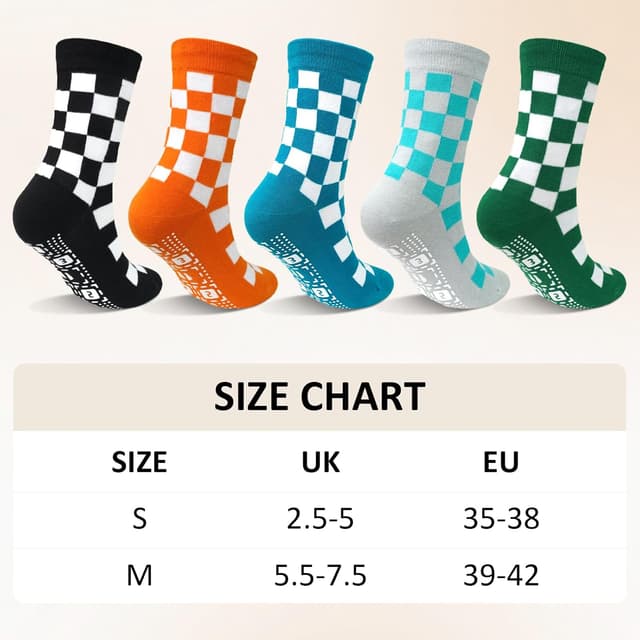 Thumbnail 6 de ZAKASA Calzini antiscivolo da donna sportivi in cotone (5 paia) con grip in silicone