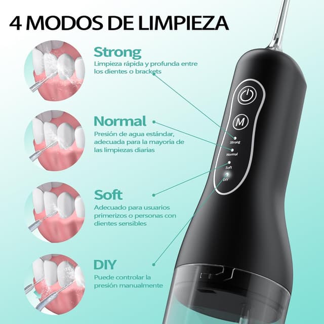 Thumbnail 2 de OasiSmile Irrigador bucal portátil 5 boquillas