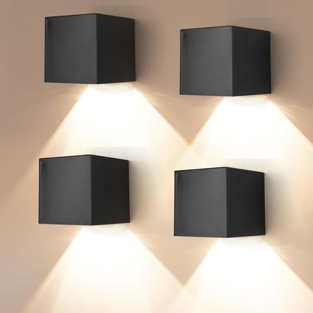 Detalle de YUNYODA Solar Wall Lights 4 Pack 1200mAh