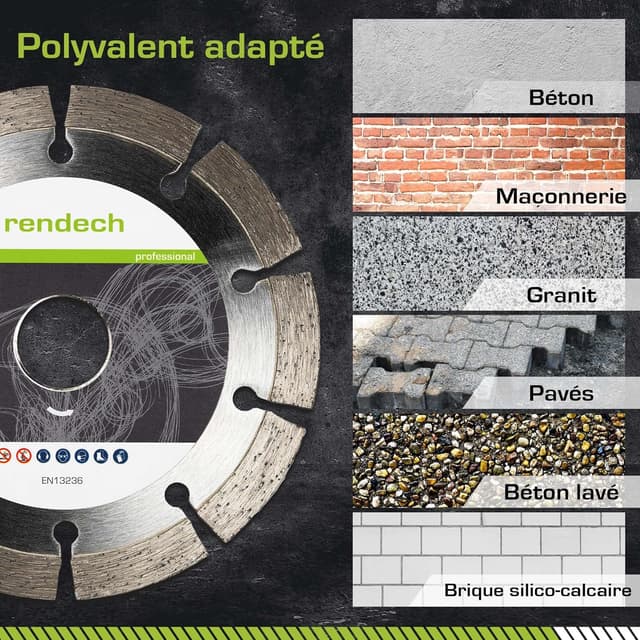 Thumbnail 6 de Disque diamant 125 mm rendech pour tronçonnage