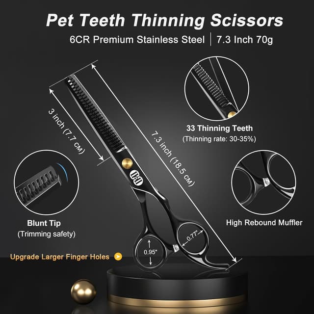 Thumbnail 3 de CIICII Dog Grooming Scissors Kit 7 inch