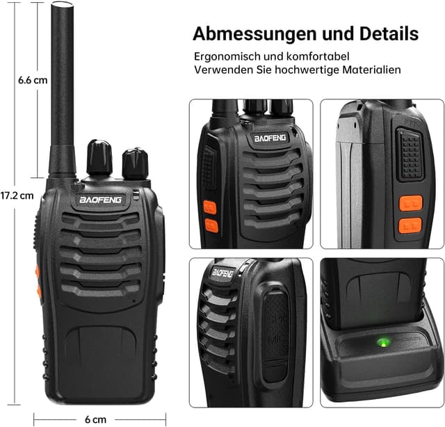 Thumbnail 5 de Professionelle Walkie-Talkies 3er Set mit 16 Kanälen 📡