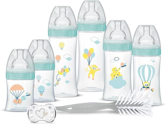 Detalle de Kit Naissance Dodie : 6 biberons anti-colique, tétine plate et sucette anatomique 0-2 mois