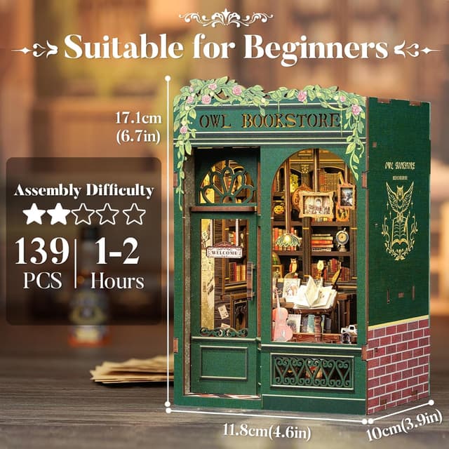 Thumbnail 2 de CUTEBEE Book Nook Kit 190 Teile