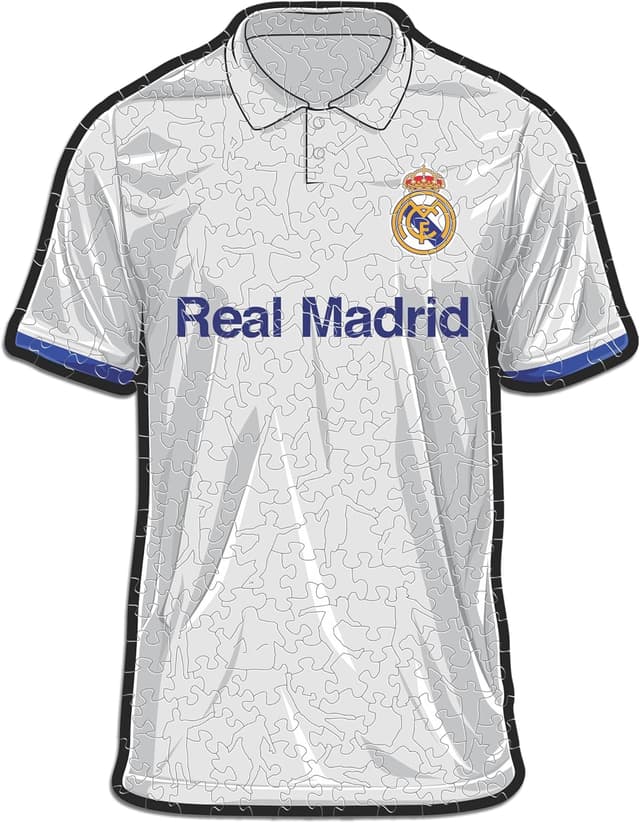 Detalle 2 de Iconic Puzzles Iconic Puzzles Real Madrid Jersey – Puzzle di legno 100% sostenibile, taglia M (270 pezzi)