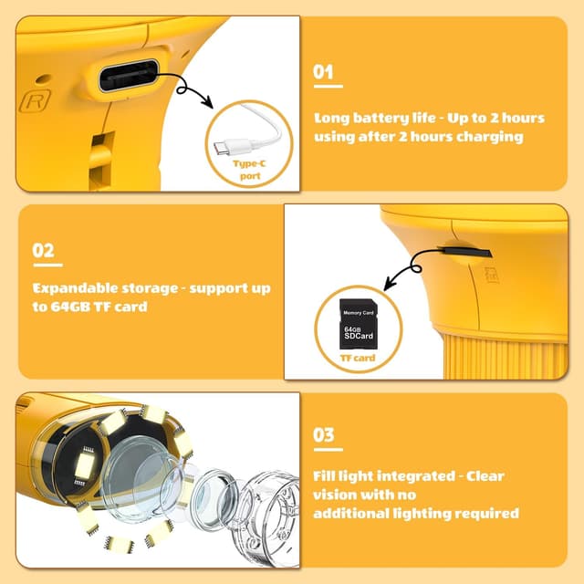 Thumbnail 3 de OAEBLLE Microscope Enfant 1000x avec écran 2,4″