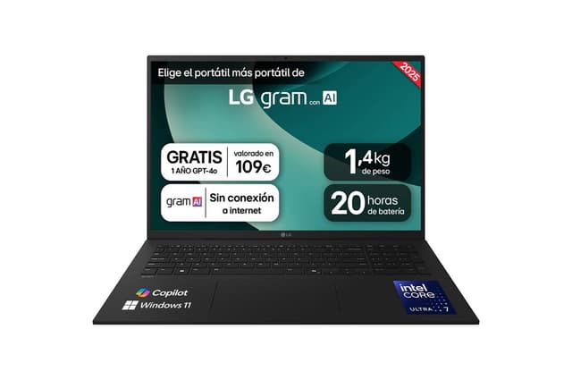 Detalle de LG gram 17Z90T 17" WQXGA, 32 GB, 1 TB