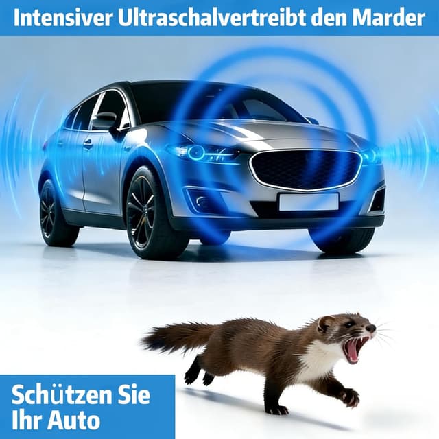 Detalle de Marderschreck Ultraschall mit Blitzlicht 100 m² 📢