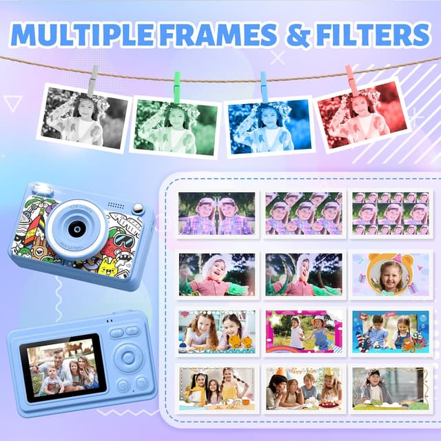 Detalle de Kids Instant Print Camera 1080P 5 rolls