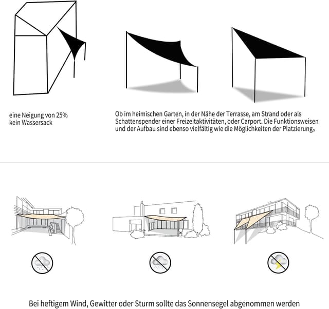 Thumbnail 6 de WOLTU Voile d’ombrage rectangulaire 2x3 m gris imperméable anti-UV 93%, polyester PU