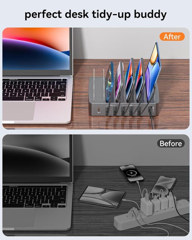 Thumbnail 3 de RENGOGA Estación de Carga USB C 72W 6 Puertos