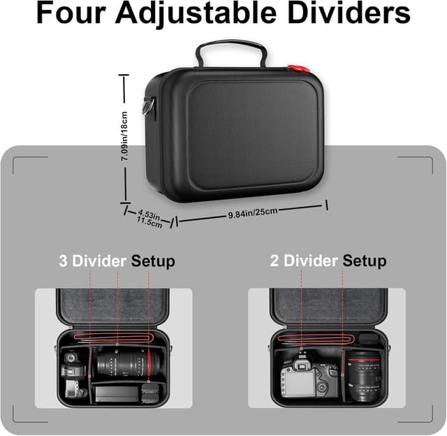Thumbnail 6 de ProCase Kameratasche für Canon EOS 2000D/250D, EOS R10/R7 & weitere DSLR/Spiegellose – Schwarz
