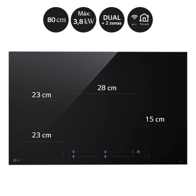 Thumbnail 2 de LG CBIZ3035B Flex ThinQ 4 Zonas 80cm Negra