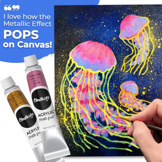 Detalle 1 de Chalkola Acrylic Painting Kit, 95-piece