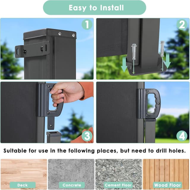 Thumbnail 6 de LIFERUN toldo lateral extensible 180x350 cm