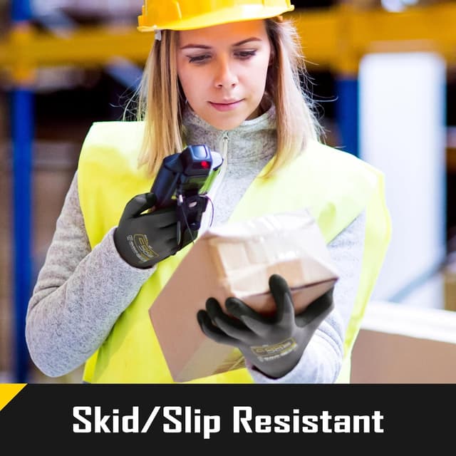 Detalle de COOLJOB 3 Paar Touchscreen-Gartenhandschuhe für Herren (Arbeitshandschuhe) Größe 7 – rutschfest & ölresistent