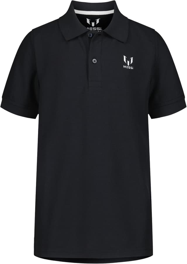 Detalle de Messi Boys' Lifestyle Short Sleeve Polo T-Shirt (Slim-Fit Graphic Tee) — Cotton Blend