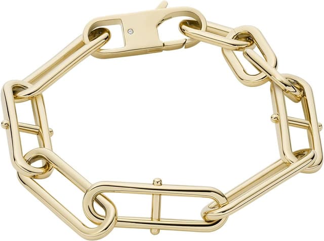 Detalle de Fossil Heritage Legacy Charm JF04801710 pulsera dorada Única 💍