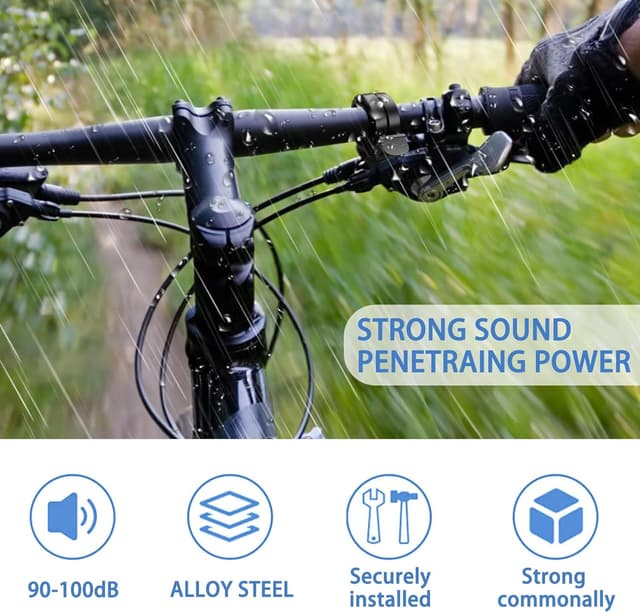 Detalle de Fahrradklingel Mountainbike im O-Design: Aluminium-100 dB Fahrradglocke am Lenker