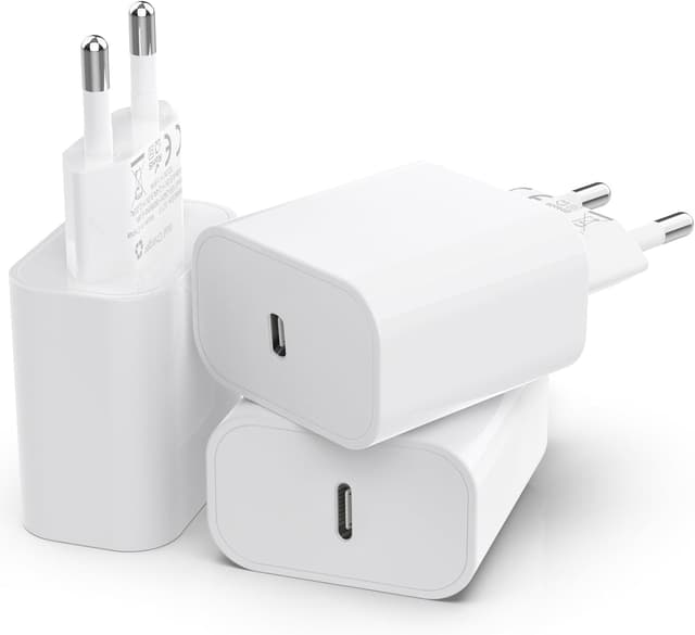 Detalle de 25W USB-C Adapter, 3er Pack für iPhone 16, 15, 14, 13, 12 – PD 3.0