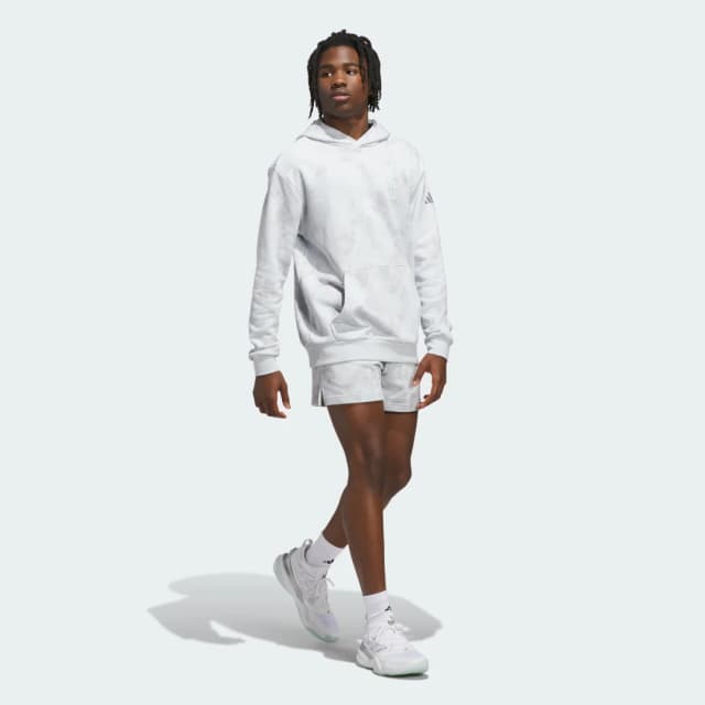 Detalle de Pantalón corto Adidas Mahomes Iced Time French Terry gris