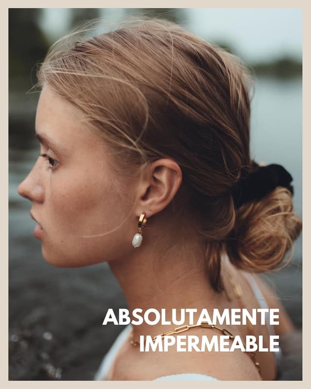 Detalle 2 de Pendientes Perla colgante 13,7 mm