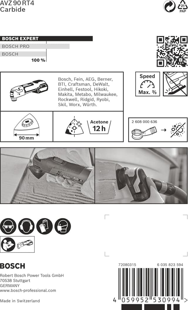 Detalle 2 de Bosch AVZ 90 RT4 sanding plates 90 mm