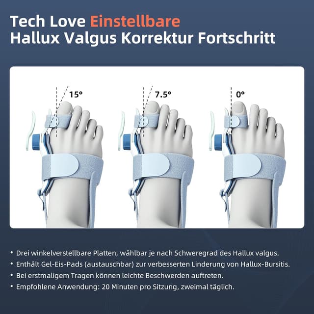Detalle 2 de Tech Love Hallux Valgus Fixierplatte 3 Winkel