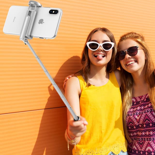 Thumbnail 6 de ATUMTEK Selfie Stick Tripod 3-in-1 with Detachable Bluetooth Remote (Extendable Aluminium, White)