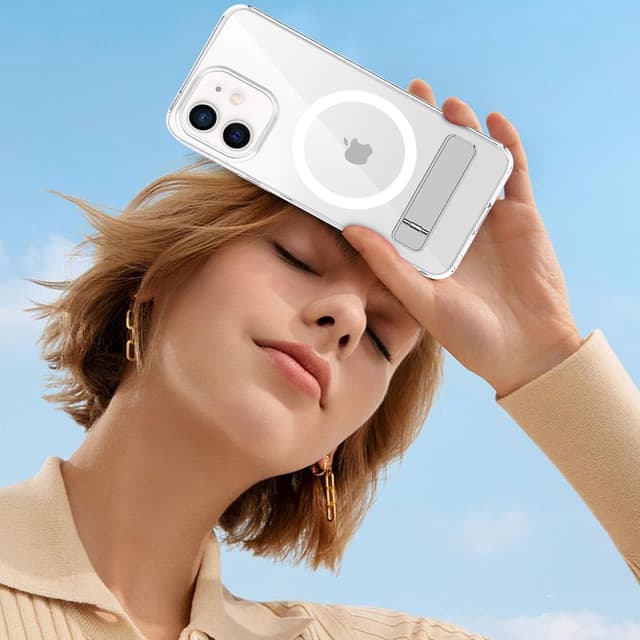 Thumbnail 6 de Coque iPhone 11 magnétique XTCASE avec MagSafe, support réglable et bumper antichoc transparent