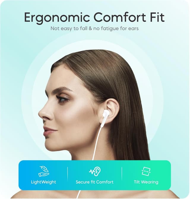 Detalle de zaanieo Wired Headphones Earbuds with Microphone