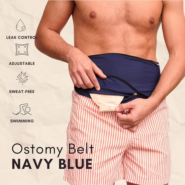 Detalle 2 de SIIL Stoma Belt for Men & Women (M) – Ostomy Belt & Bag Covers for Sports and Swimming