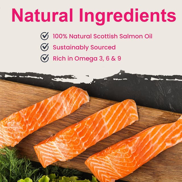 Detalle 2 de Fuzzl Scottish Salmon Oil for Dogs and Cats 500ml – Pure cold-pressed Omega 3, 6 & 9 supplement