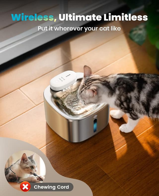 Thumbnail 1 de oneisall Wireless Cat Water Fountain