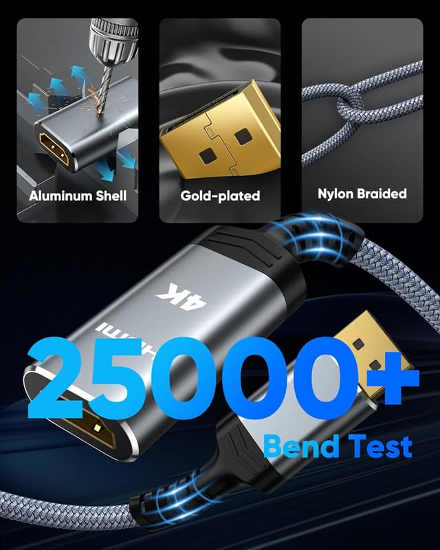 Thumbnail 6 de Highwings DP to HDMI 4K Adapter, DP 1.2