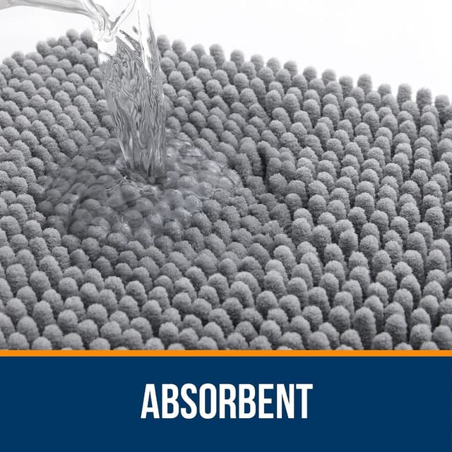 Detalle 2 de Olanly Bath Mat 30 x 20 inches absorbent gray