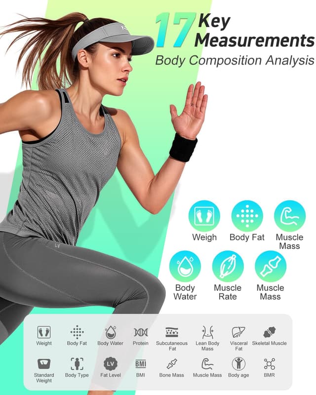 Detalle 2 de INSMART Smart Digital Body Fat Scales 1️⃣